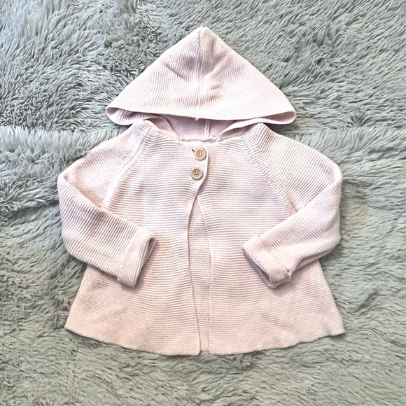 Baby Mode Heavy and Thick Pink Winter/Fall pink Hooded Cardigan : 18-24 Months - Picture 1 of 2